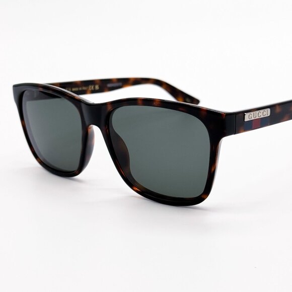 NEW GG0746S 003 UNISEX DARK GREEN HAVANA SUNGLASSES GUCCI - Picture 6 of 11